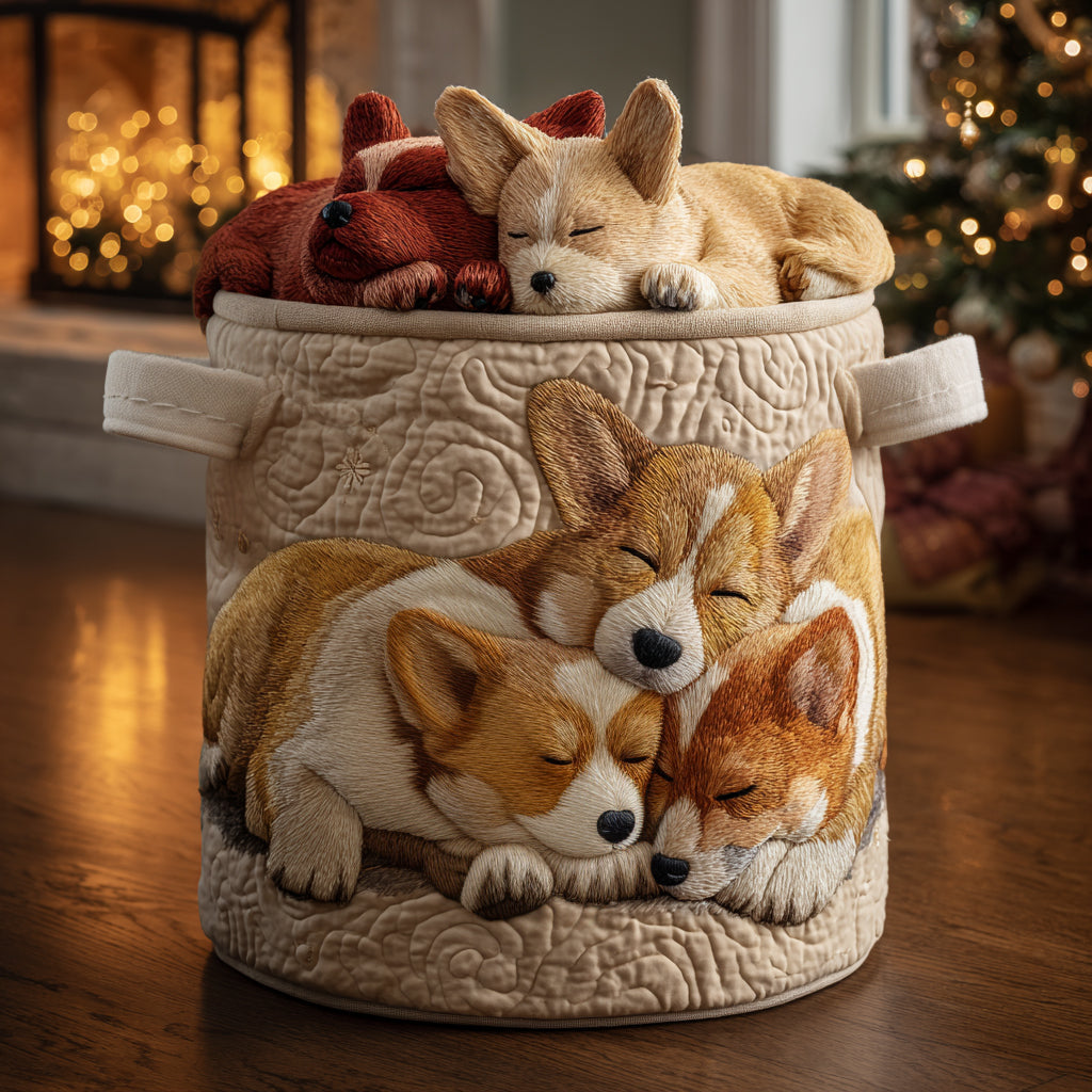 Handgjord Tvättkorg - Corgi på Semester