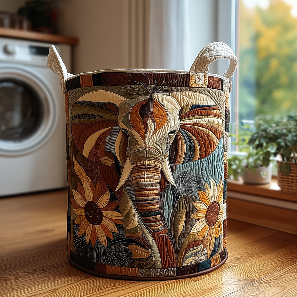 Handgjord Tvättkorg - Mystisk Elefant