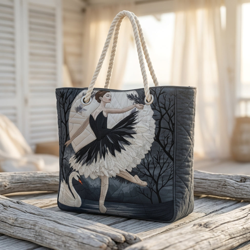 Handgjord strandväska - Elegant ballerina