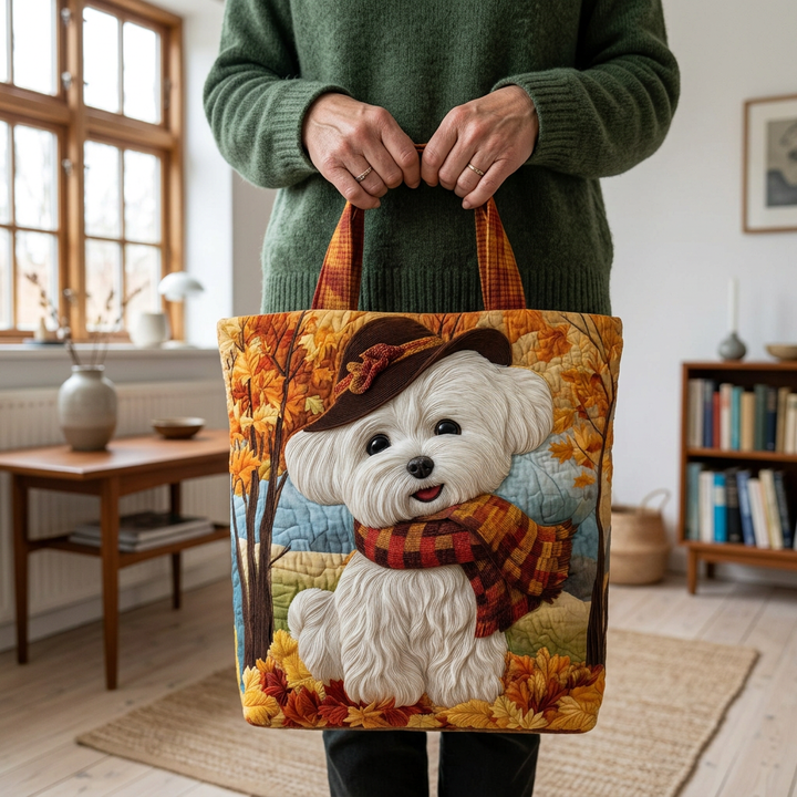 Handgjord väska - Motiv med en glad hund