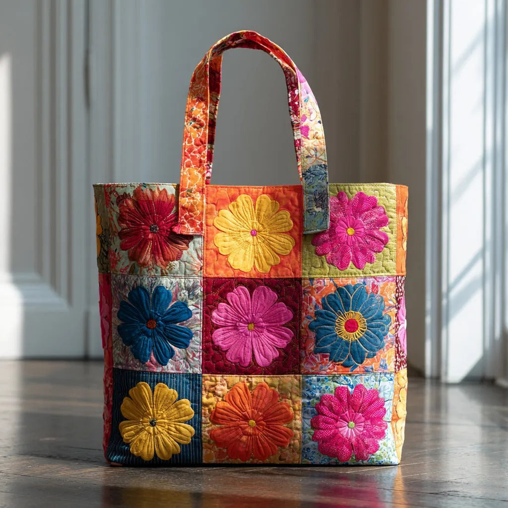 Handgjord Väska - Blomsterarrangemang