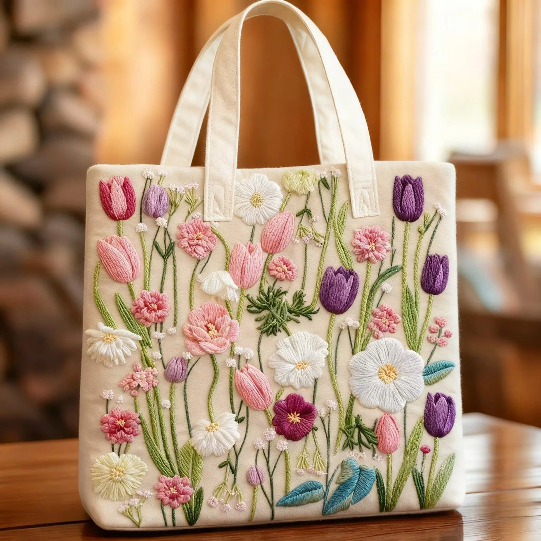 Handgjord Väska - Eleganta blommor